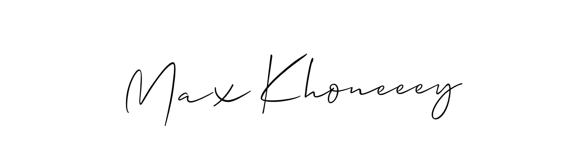 Create a beautiful signature design for name Max Khoneeey. With this signature (Allison_Script) fonts, you can make a handwritten signature for free. Max Khoneeey signature style 2 images and pictures png