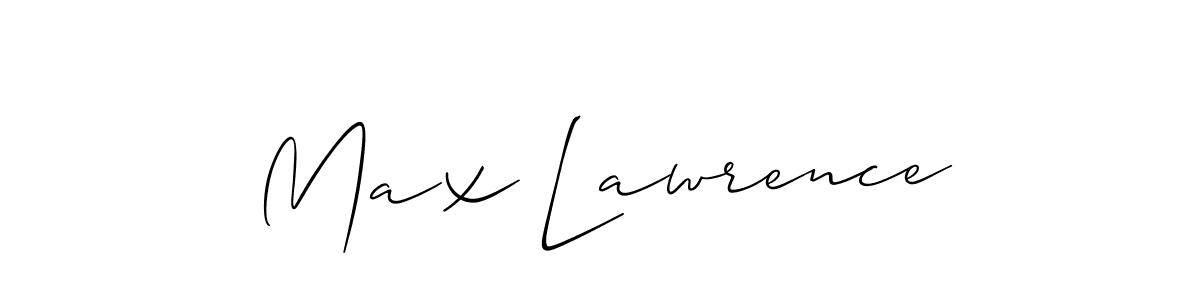 Design your own signature with our free online signature maker. With this signature software, you can create a handwritten (Allison_Script) signature for name Max Lawrence. Max Lawrence signature style 2 images and pictures png