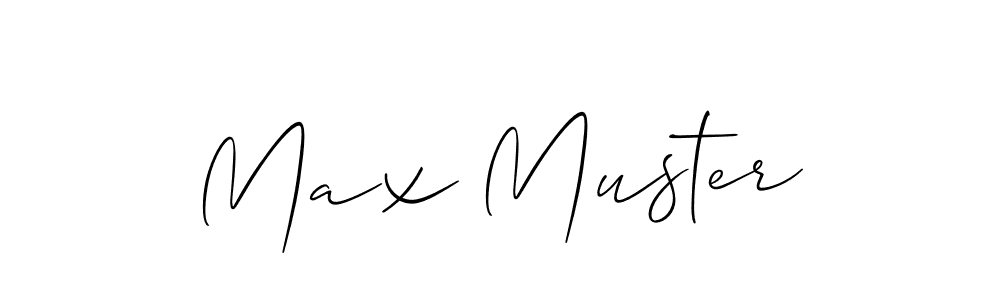 Design your own signature with our free online signature maker. With this signature software, you can create a handwritten (Allison_Script) signature for name Max Muster. Max Muster signature style 2 images and pictures png