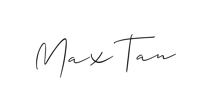 How to make Max Tan name signature. Use Allison_Script style for creating short signs online. This is the latest handwritten sign. Max Tan signature style 2 images and pictures png