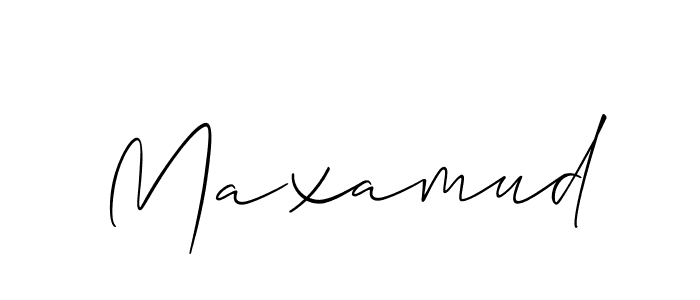 Design your own signature with our free online signature maker. With this signature software, you can create a handwritten (Allison_Script) signature for name Maxamud. Maxamud signature style 2 images and pictures png