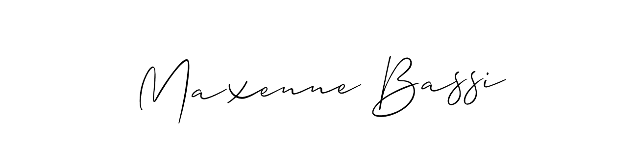 Design your own signature with our free online signature maker. With this signature software, you can create a handwritten (Allison_Script) signature for name Maxenne Bassi. Maxenne Bassi signature style 2 images and pictures png