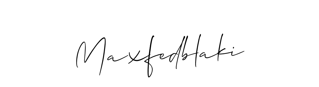 Use a signature maker to create a handwritten signature online. With this signature software, you can design (Allison_Script) your own signature for name Maxfedblaki. Maxfedblaki signature style 2 images and pictures png