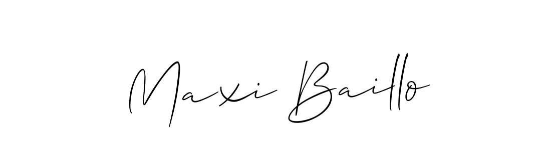How to make Maxi Baillo name signature. Use Allison_Script style for creating short signs online. This is the latest handwritten sign. Maxi Baillo signature style 2 images and pictures png