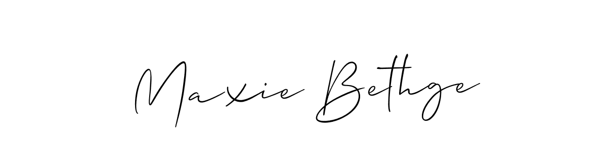 Make a beautiful signature design for name Maxie Bethge. With this signature (Allison_Script) style, you can create a handwritten signature for free. Maxie Bethge signature style 2 images and pictures png