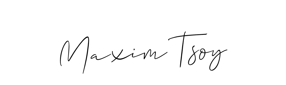 Use a signature maker to create a handwritten signature online. With this signature software, you can design (Allison_Script) your own signature for name Maxim Tsoy. Maxim Tsoy signature style 2 images and pictures png