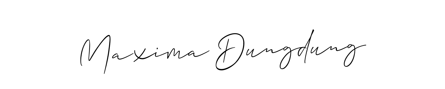 Make a short Maxima Dungdung signature style. Manage your documents anywhere anytime using Allison_Script. Create and add eSignatures, submit forms, share and send files easily. Maxima Dungdung signature style 2 images and pictures png