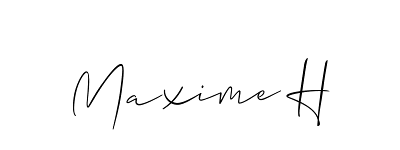 Similarly Allison_Script is the best handwritten signature design. Signature creator online .You can use it as an online autograph creator for name Maxime H. Maxime H signature style 2 images and pictures png