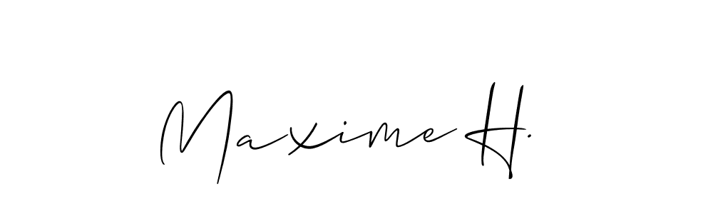 if you are searching for the best signature style for your name Maxime H. . so please give up your signature search. here we have designed multiple signature styles  using Allison_Script. Maxime H.  signature style 2 images and pictures png