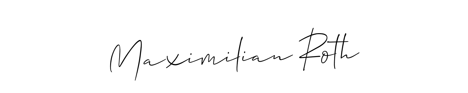 Create a beautiful signature design for name Maximilian Roth. With this signature (Allison_Script) fonts, you can make a handwritten signature for free. Maximilian Roth signature style 2 images and pictures png