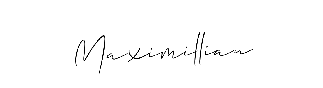 Make a beautiful signature design for name Maximillian. With this signature (Allison_Script) style, you can create a handwritten signature for free. Maximillian signature style 2 images and pictures png