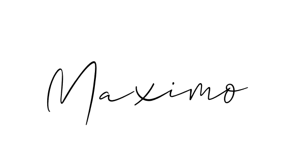 Design your own signature with our free online signature maker. With this signature software, you can create a handwritten (Allison_Script) signature for name Maximo. Maximo signature style 2 images and pictures png