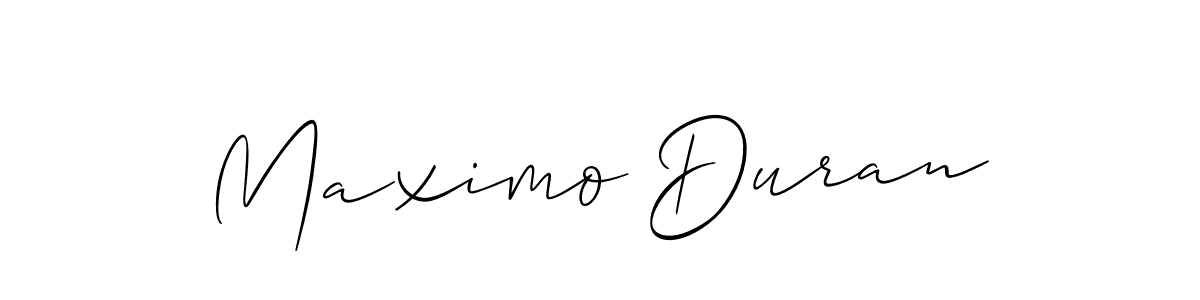Create a beautiful signature design for name Maximo Duran. With this signature (Allison_Script) fonts, you can make a handwritten signature for free. Maximo Duran signature style 2 images and pictures png