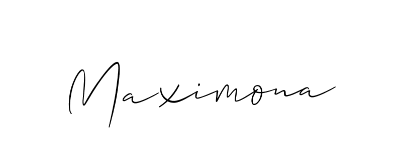 You should practise on your own different ways (Allison_Script) to write your name (Maximona) in signature. don't let someone else do it for you. Maximona signature style 2 images and pictures png