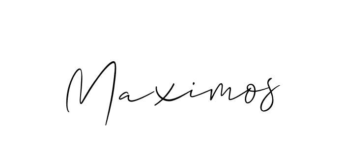 Design your own signature with our free online signature maker. With this signature software, you can create a handwritten (Allison_Script) signature for name Maximos. Maximos signature style 2 images and pictures png