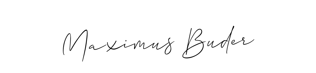 How to make Maximus Buder name signature. Use Allison_Script style for creating short signs online. This is the latest handwritten sign. Maximus Buder signature style 2 images and pictures png