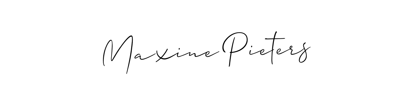 Create a beautiful signature design for name Maxine Pieters. With this signature (Allison_Script) fonts, you can make a handwritten signature for free. Maxine Pieters signature style 2 images and pictures png