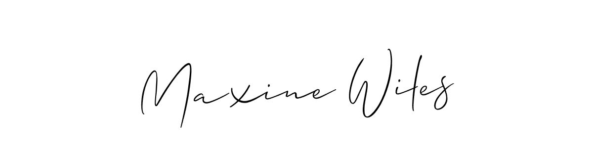 Allison_Script is a professional signature style that is perfect for those who want to add a touch of class to their signature. It is also a great choice for those who want to make their signature more unique. Get Maxine Wiles name to fancy signature for free. Maxine Wiles signature style 2 images and pictures png