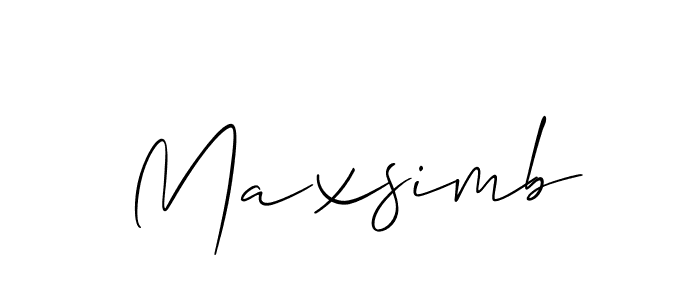 Maxsimb stylish signature style. Best Handwritten Sign (Allison_Script) for my name. Handwritten Signature Collection Ideas for my name Maxsimb. Maxsimb signature style 2 images and pictures png