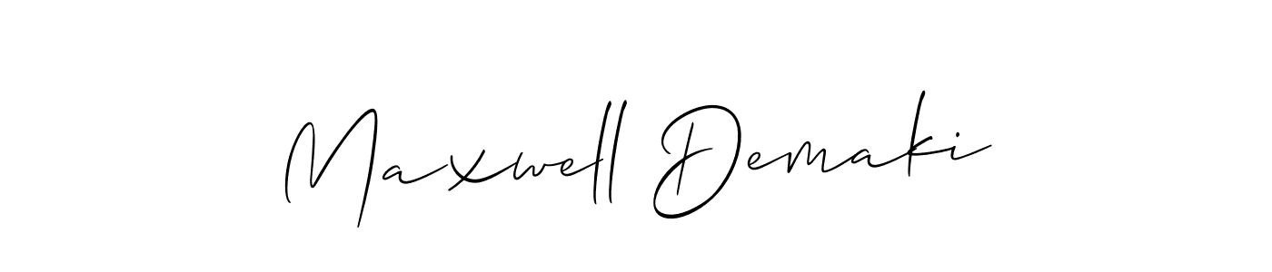 The best way (Allison_Script) to make a short signature is to pick only two or three words in your name. The name Maxwell Demaki include a total of six letters. For converting this name. Maxwell Demaki signature style 2 images and pictures png