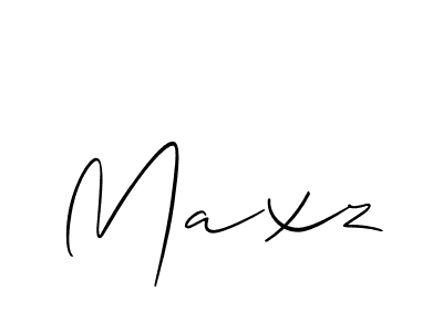 How to make Maxz name signature. Use Allison_Script style for creating short signs online. This is the latest handwritten sign. Maxz signature style 2 images and pictures png