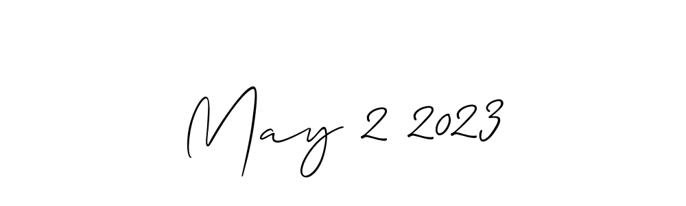 Create a beautiful signature design for name May 2 2023. With this signature (Allison_Script) fonts, you can make a handwritten signature for free. May 2 2023 signature style 2 images and pictures png