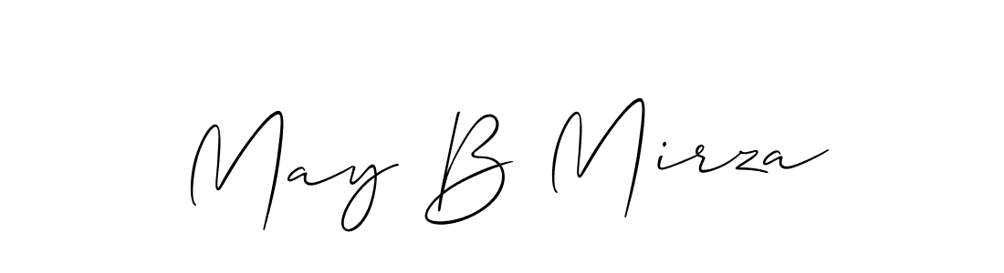 Design your own signature with our free online signature maker. With this signature software, you can create a handwritten (Allison_Script) signature for name May B Mirza. May B Mirza signature style 2 images and pictures png