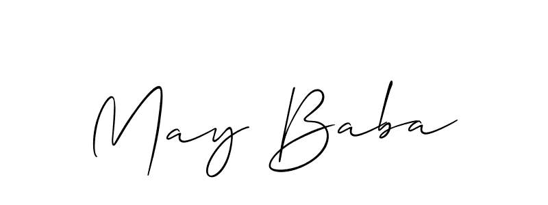 Design your own signature with our free online signature maker. With this signature software, you can create a handwritten (Allison_Script) signature for name May Baba. May Baba signature style 2 images and pictures png