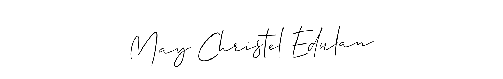 Create a beautiful signature design for name May Christel Edulan. With this signature (Allison_Script) fonts, you can make a handwritten signature for free. May Christel Edulan signature style 2 images and pictures png