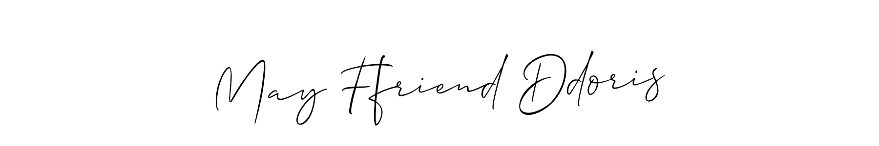 How to make May Ffriend Ddoris name signature. Use Allison_Script style for creating short signs online. This is the latest handwritten sign. May Ffriend Ddoris signature style 2 images and pictures png