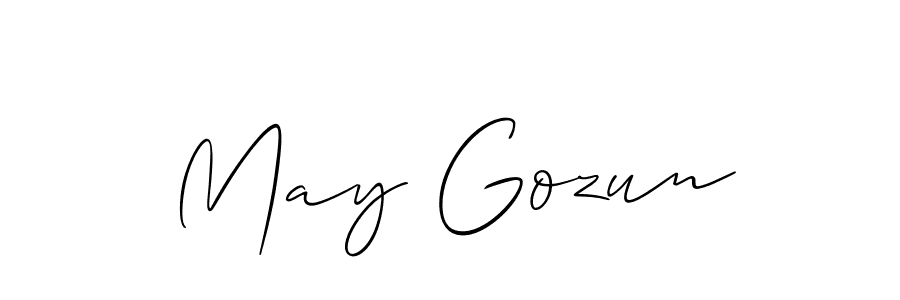 Design your own signature with our free online signature maker. With this signature software, you can create a handwritten (Allison_Script) signature for name May Gozun. May Gozun signature style 2 images and pictures png