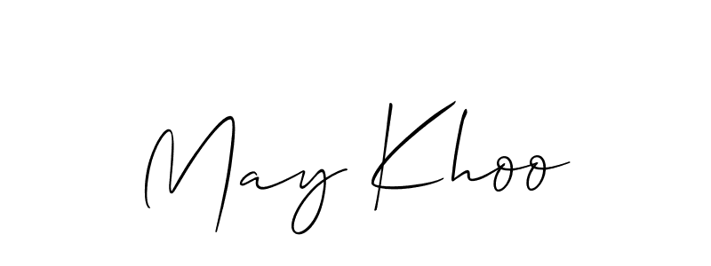 Also we have May Khoo name is the best signature style. Create professional handwritten signature collection using Allison_Script autograph style. May Khoo signature style 2 images and pictures png