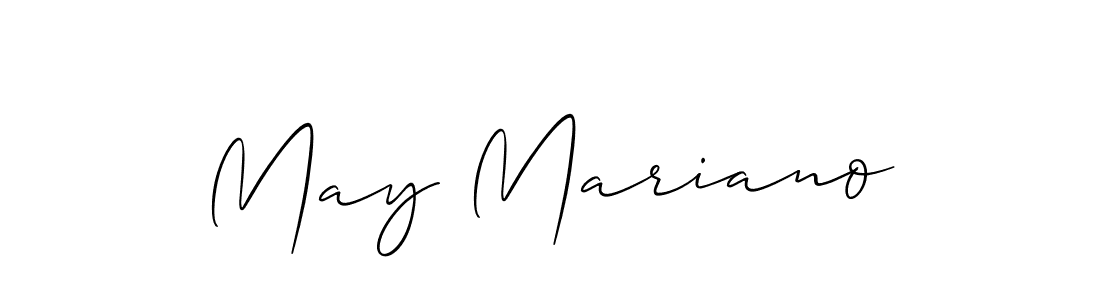 Make a short May Mariano signature style. Manage your documents anywhere anytime using Allison_Script. Create and add eSignatures, submit forms, share and send files easily. May Mariano signature style 2 images and pictures png