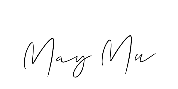 May Mu stylish signature style. Best Handwritten Sign (Allison_Script) for my name. Handwritten Signature Collection Ideas for my name May Mu. May Mu signature style 2 images and pictures png