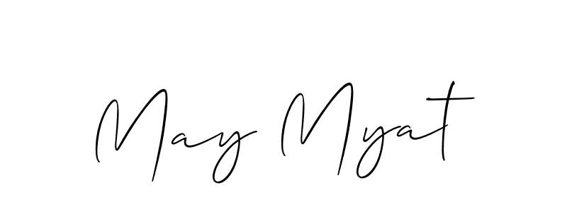 It looks lik you need a new signature style for name May Myat. Design unique handwritten (Allison_Script) signature with our free signature maker in just a few clicks. May Myat signature style 2 images and pictures png