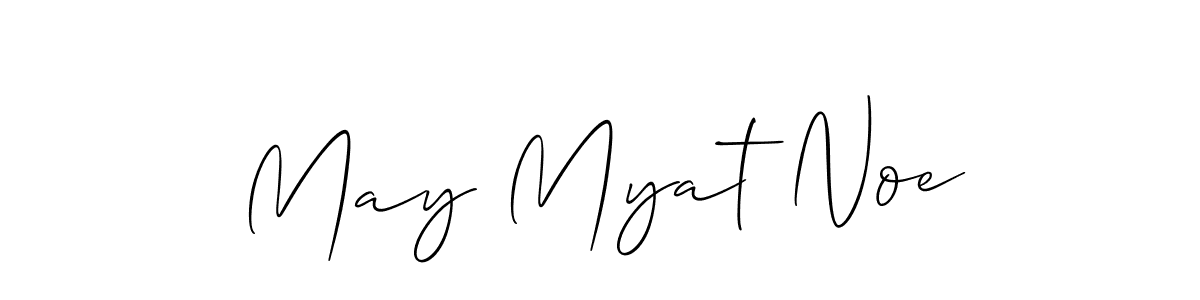 Use a signature maker to create a handwritten signature online. With this signature software, you can design (Allison_Script) your own signature for name May Myat Noe. May Myat Noe signature style 2 images and pictures png