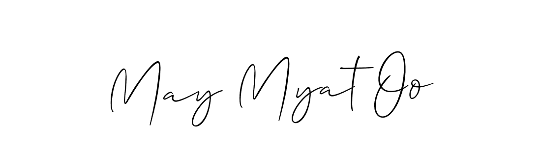 How to make May Myat Oo name signature. Use Allison_Script style for creating short signs online. This is the latest handwritten sign. May Myat Oo signature style 2 images and pictures png