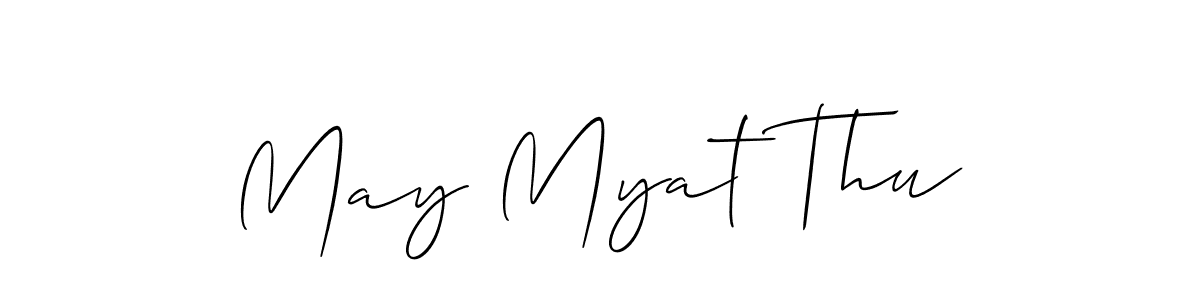 Make a beautiful signature design for name May Myat Thu. With this signature (Allison_Script) style, you can create a handwritten signature for free. May Myat Thu signature style 2 images and pictures png