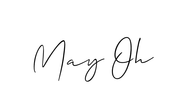 How to make May Oh signature? Allison_Script is a professional autograph style. Create handwritten signature for May Oh name. May Oh signature style 2 images and pictures png