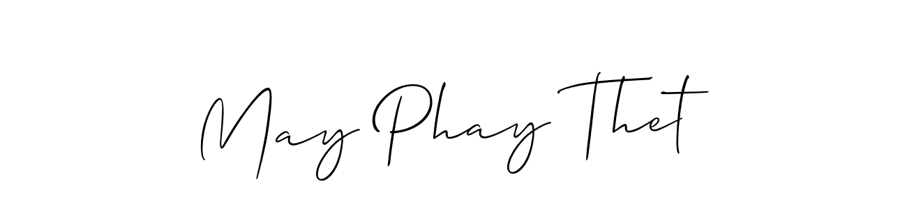 How to make May Phay Thet name signature. Use Allison_Script style for creating short signs online. This is the latest handwritten sign. May Phay Thet signature style 2 images and pictures png