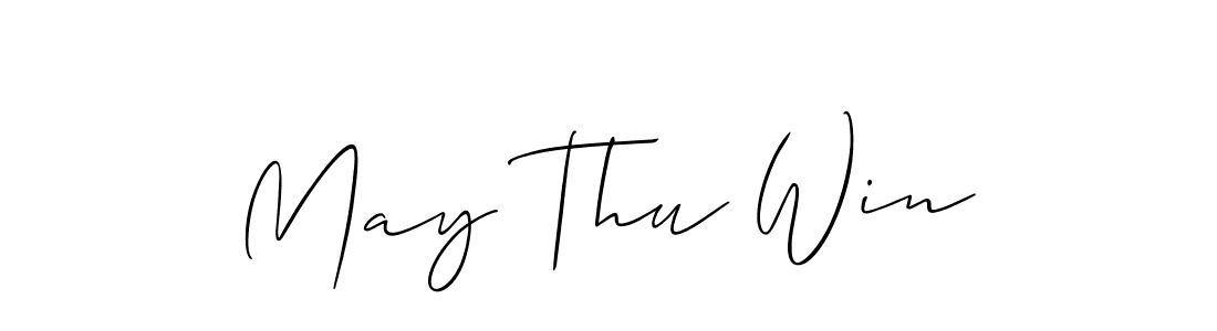 Allison_Script is a professional signature style that is perfect for those who want to add a touch of class to their signature. It is also a great choice for those who want to make their signature more unique. Get May Thu Win name to fancy signature for free. May Thu Win signature style 2 images and pictures png