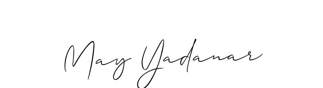 You should practise on your own different ways (Allison_Script) to write your name (May Yadanar) in signature. don't let someone else do it for you. May Yadanar signature style 2 images and pictures png