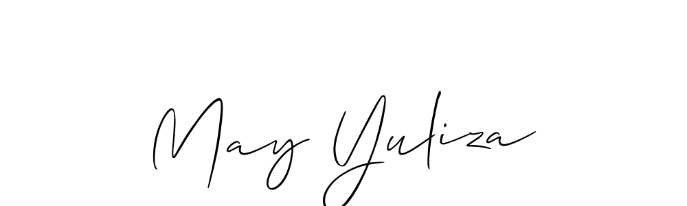 Create a beautiful signature design for name May Yuliza. With this signature (Allison_Script) fonts, you can make a handwritten signature for free. May Yuliza signature style 2 images and pictures png