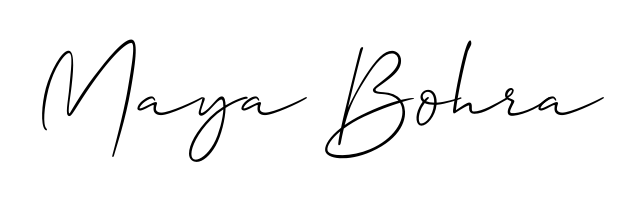 Looking for an artistic signature for Maya Bohra? The Allison_Script calligraphy style gives a sophisticated flow suitable for business cards and emails. Maya Bohra signature style 2 images and pictures png