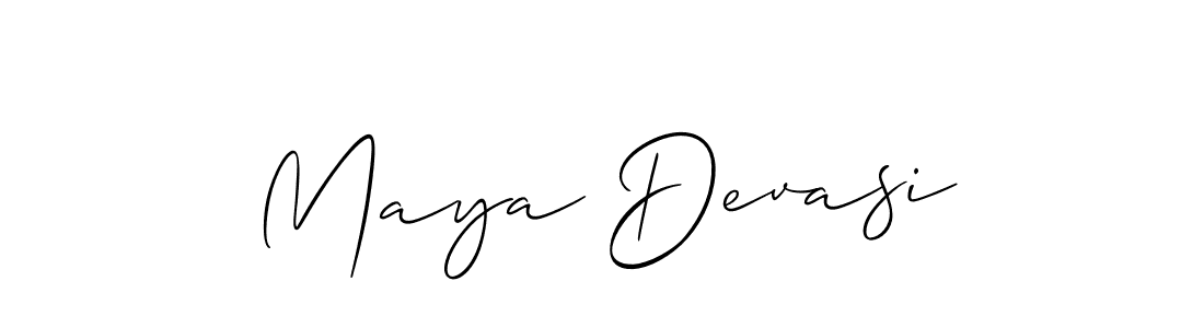 Design your own signature with our free online signature maker. With this signature software, you can create a handwritten (Allison_Script) signature for name Maya Devasi. Maya Devasi signature style 2 images and pictures png