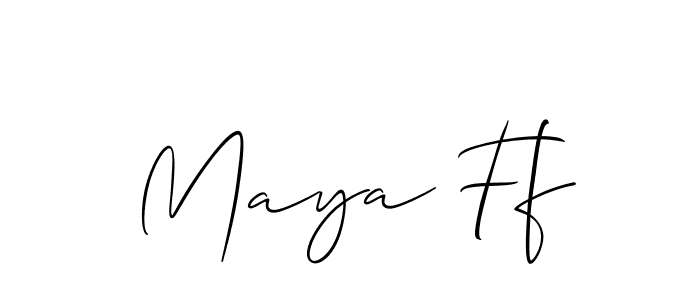 Allison_Script is a professional signature style that is perfect for those who want to add a touch of class to their signature. It is also a great choice for those who want to make their signature more unique. Get Maya Ff name to fancy signature for free. Maya Ff signature style 2 images and pictures png