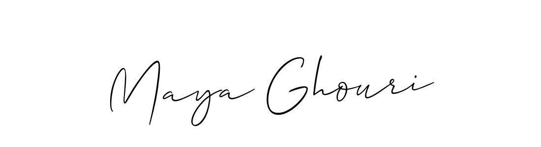 How to make Maya Ghouri name signature. Use Allison_Script style for creating short signs online. This is the latest handwritten sign. Maya Ghouri signature style 2 images and pictures png