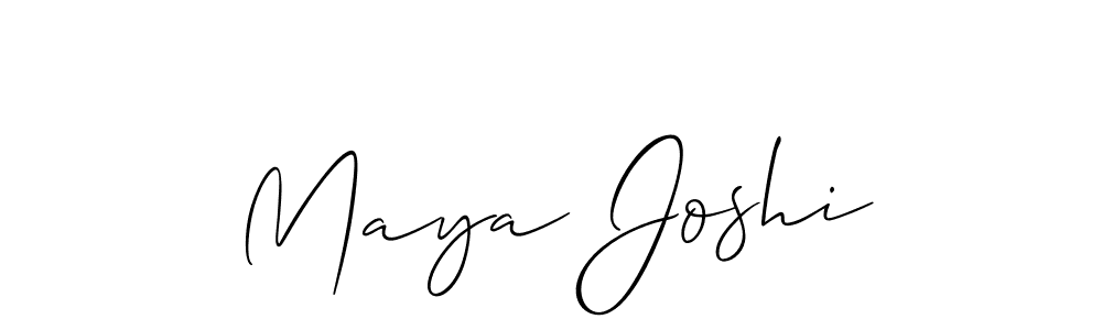 Also we have Maya Joshi name is the best signature style. Create professional handwritten signature collection using Allison_Script autograph style. Maya Joshi signature style 2 images and pictures png