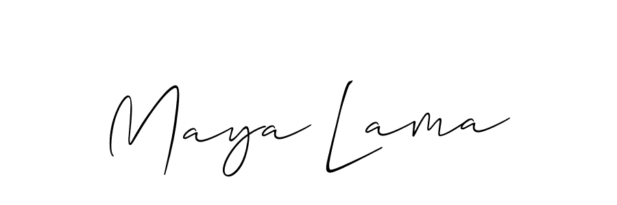 Maya Lama stylish signature style. Best Handwritten Sign (Allison_Script) for my name. Handwritten Signature Collection Ideas for my name Maya Lama. Maya Lama signature style 2 images and pictures png