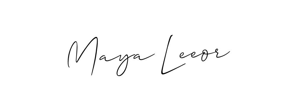 You should practise on your own different ways (Allison_Script) to write your name (Maya Leeor) in signature. don't let someone else do it for you. Maya Leeor signature style 2 images and pictures png